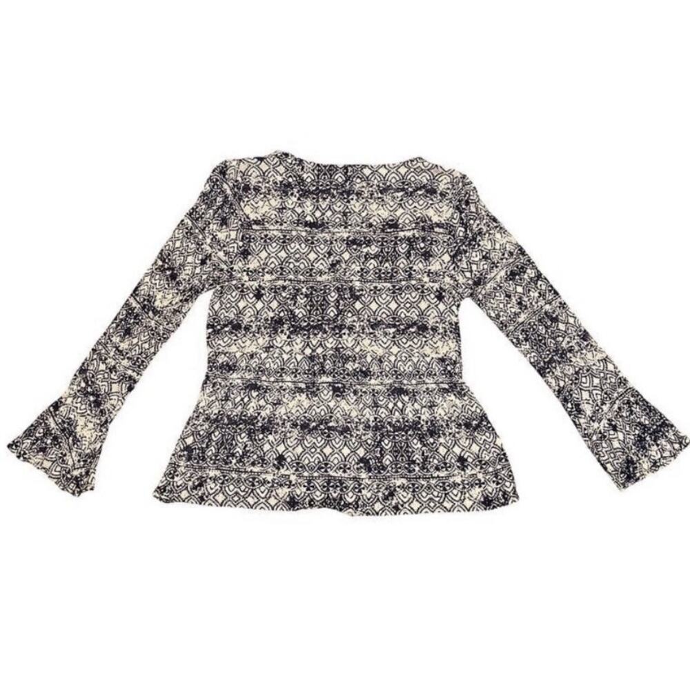 Savanna Jane Embroidered Boho Floral V-Neck Long Sleeve Blouse - Picture 3 of 5